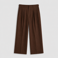 Double Pleated Wide-Leg Trousers