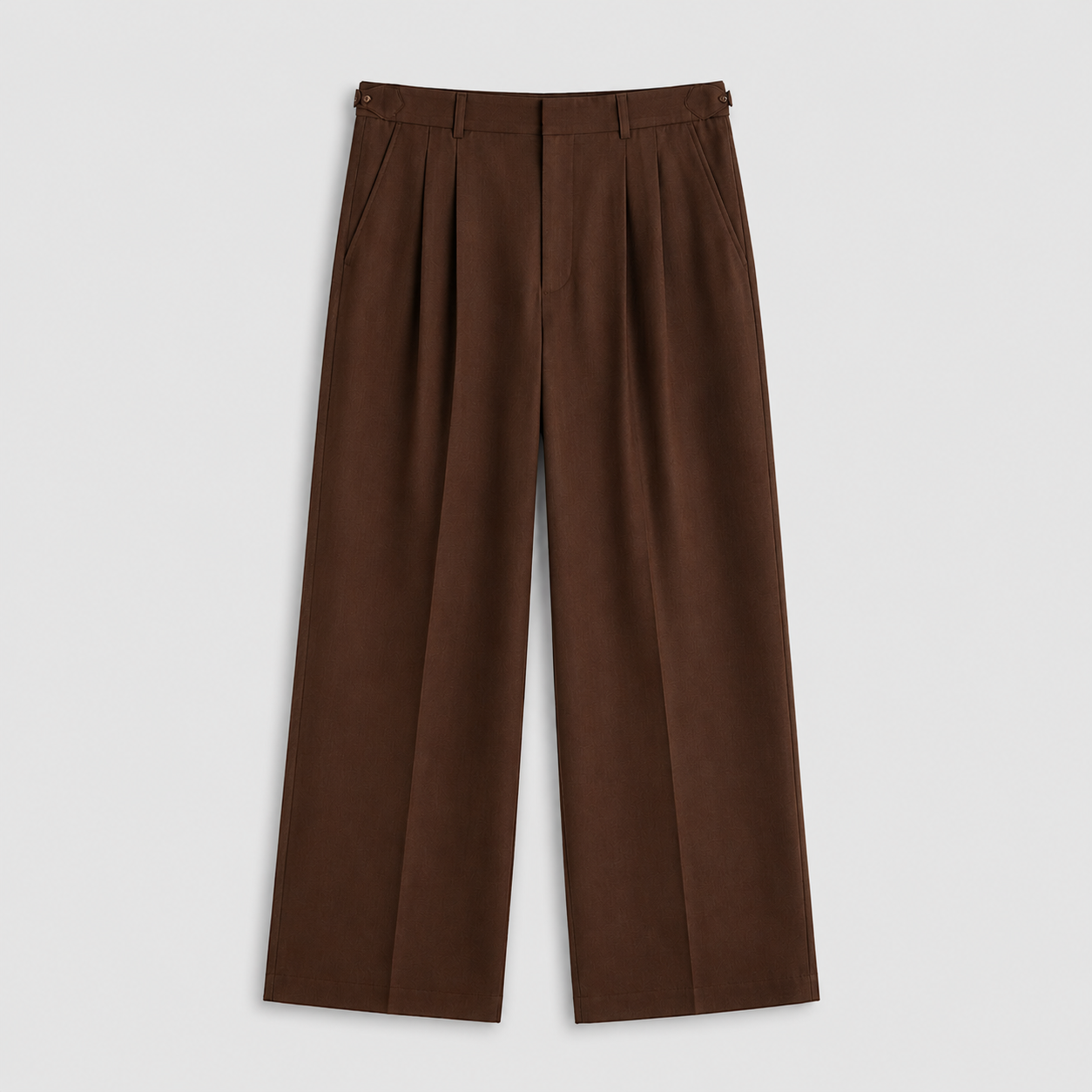 Double Pleated Wide-Leg Trousers